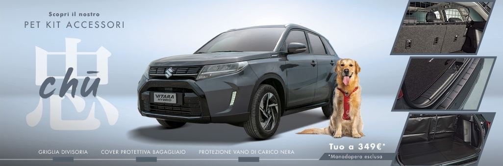 Suzuki Vitara Pet Kit “Chu”: Viaggia con il Tuo Cane in Totale Comfort